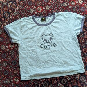Teddy Fresh Kids 'Cutie' Panda Tee - White and Gray